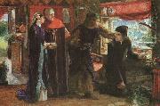 Dante Gabriel Rossetti The First Anniversary of the Death of Beatrice oil painting